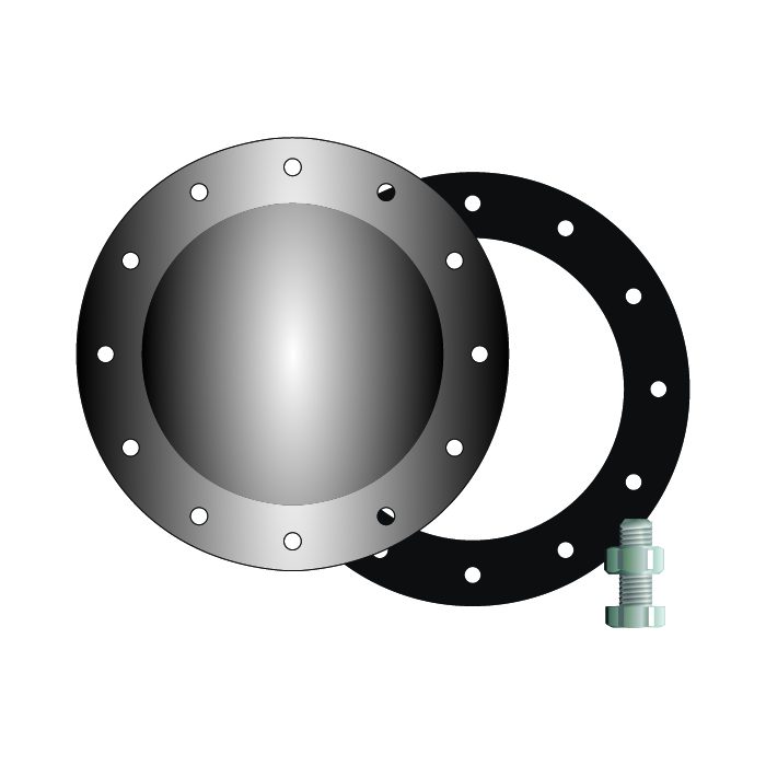 KIT PIASTRA CIECA VETRIFICATA 312 MM